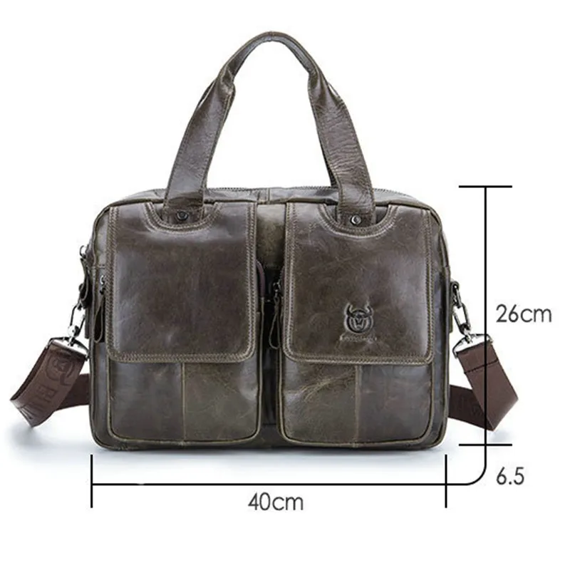 

100% Genuine Leather bags New Arrival High Man Messenger Bag With Front Pocket Brand Men's Briefcases Business Men Handbag