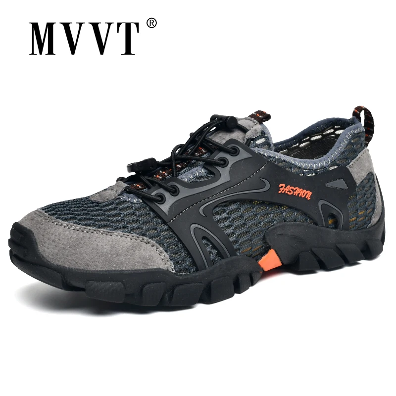 

Genuine Leather Men Hiking Shoes Quik-dry Outdoor Sneakers Men Summer Breathable Sport Shoes For Climbing