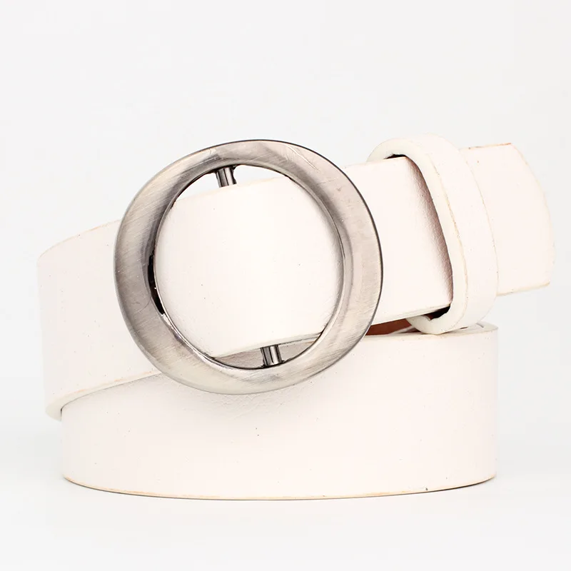 

2018 Fashion PU leather of women belt Wide belt Female Belts metal Smooth buckle belts for women Lady girdle