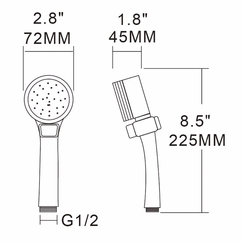Free Shipping Withe Handheld Shower Head with On/Off Switch Handle a Shut Off Hand Held head Set | Строительство и ремонт