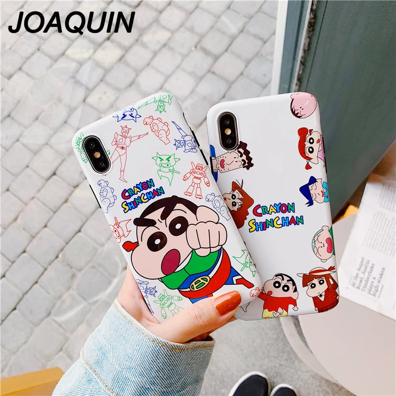 Мультяшный чехол для телефона Crayon Shin-chan iPhone X XR XS MAX 7 8 6 6s plus задняя крышка мягкий