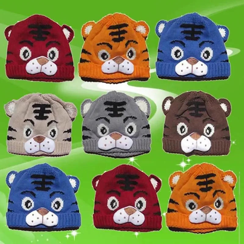 1pcs Baby Girls Boys Kids Toddlers Crochet Knit Cute Tiger Hat Cap Beanie Bonnet | Детская одежда и обувь