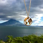 Ожерелье с кольцом для вашей карты мира, женская модель из сплава, подарок xl1325