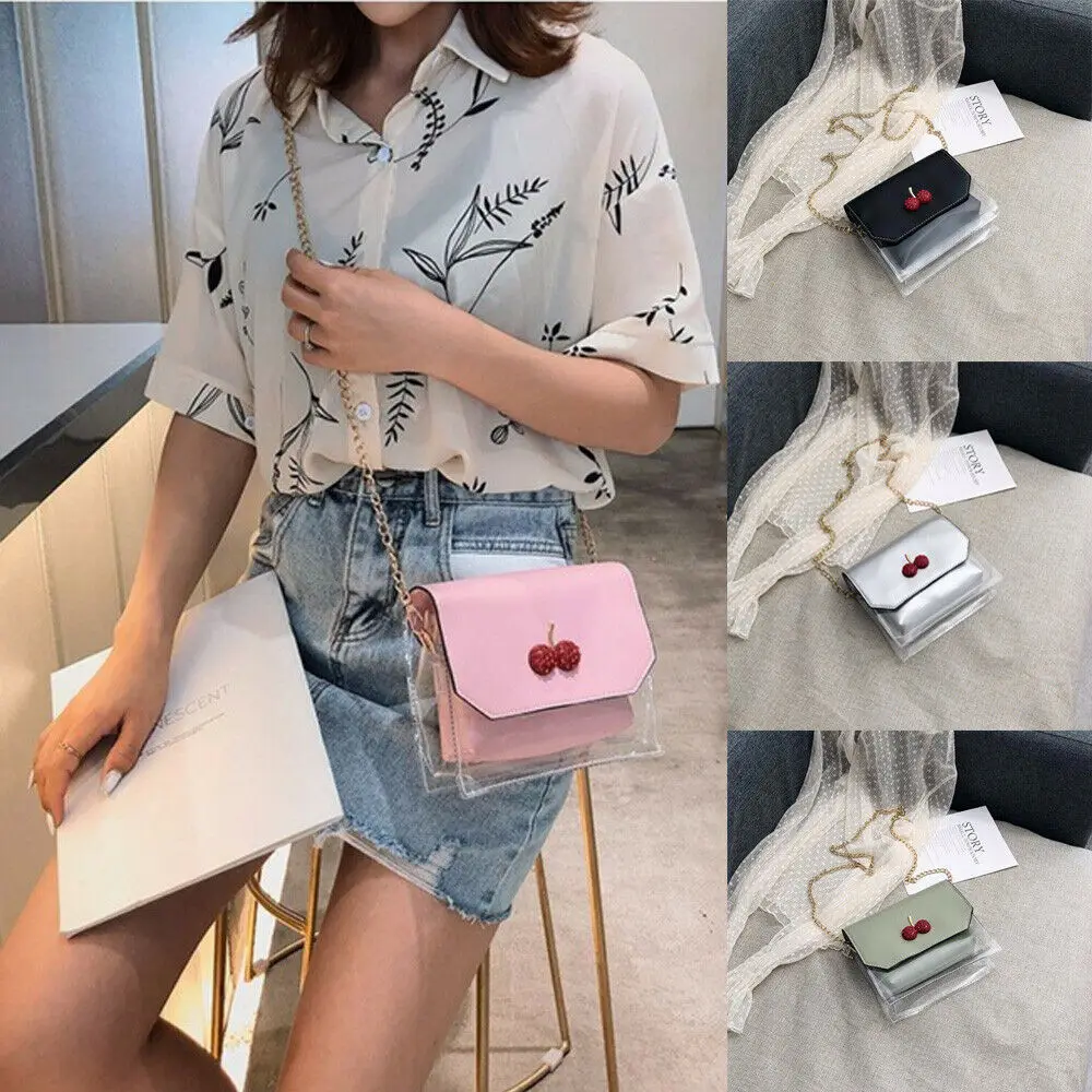 Женская прозрачная сумка-тоут из ПВХ модный прозрачный саквояж на плечо