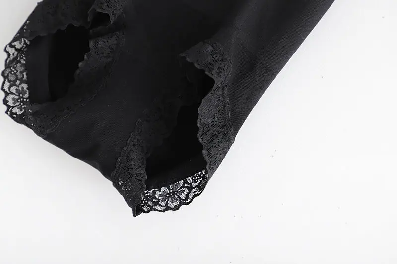 Klacwaya Новые Сексуальные женские черные леггинсы для дам летние винтажные тонкие леггинсы внутри для девочек безопасная шикарная одежда
