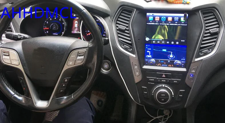 Автомобильный ПК PAD Tesla стиль мультимедийный плеер Android 7,1 gps навигация для hyundai iX45 Santa Fe 2013