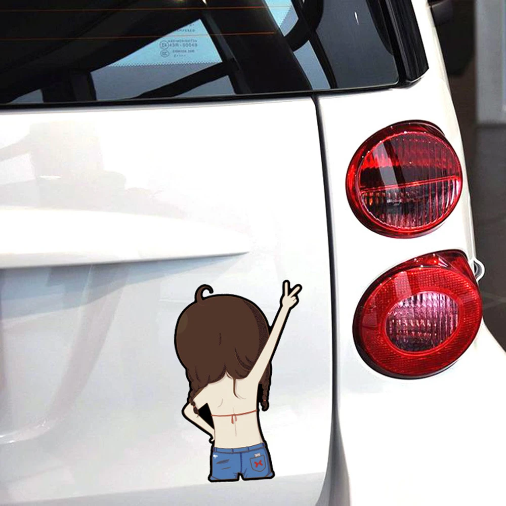 Фото Мультипликационная Красивая задняя крышка Aliauto забавная наклейка на автомобиль