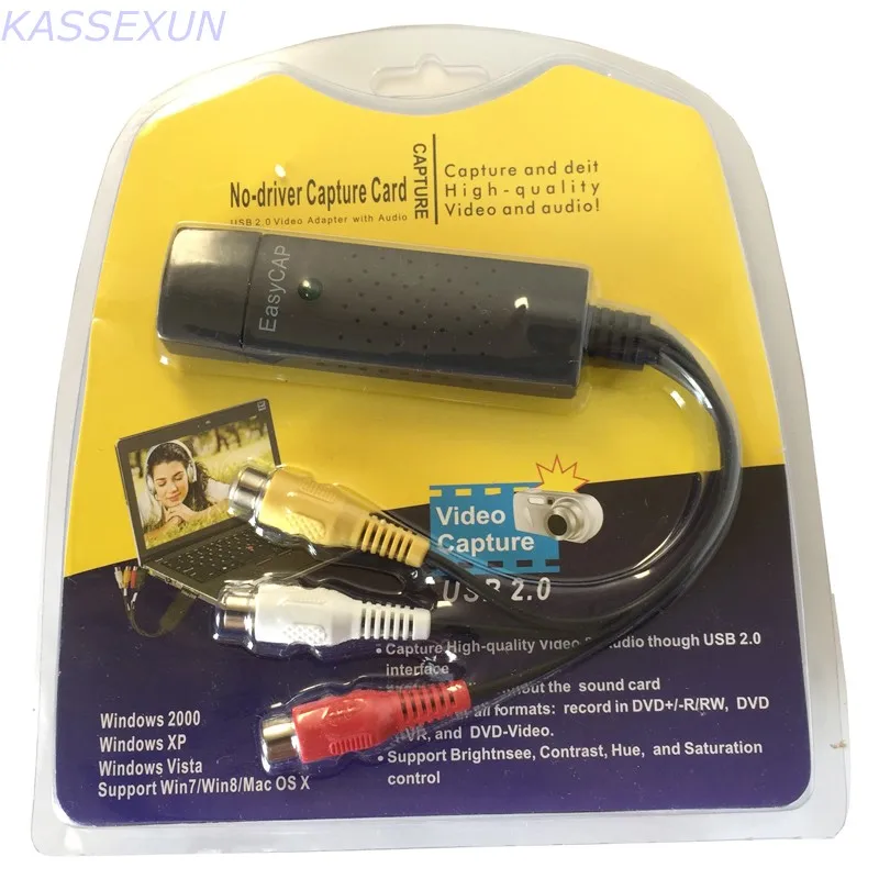 Новинка 2017 простой захват видео usb2.0 компонентный RCA аналоговый и аудио в цифровой