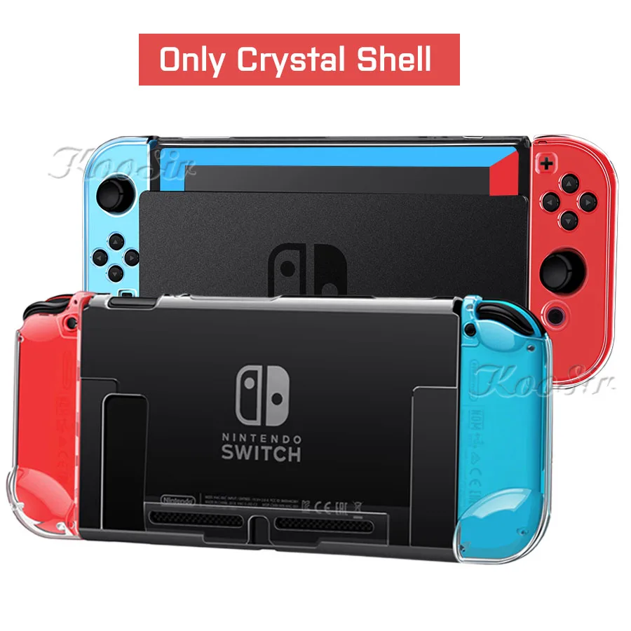 Only Crystal Shell Аксессуары для переключателей, чехол для переноски, защитная пленка для экрана, Жесткий Чехол для ПК, колпачки для большого пальца nintendo Switch, ручная сумка для nintendo switch - Цвет: Only Crystal Shell