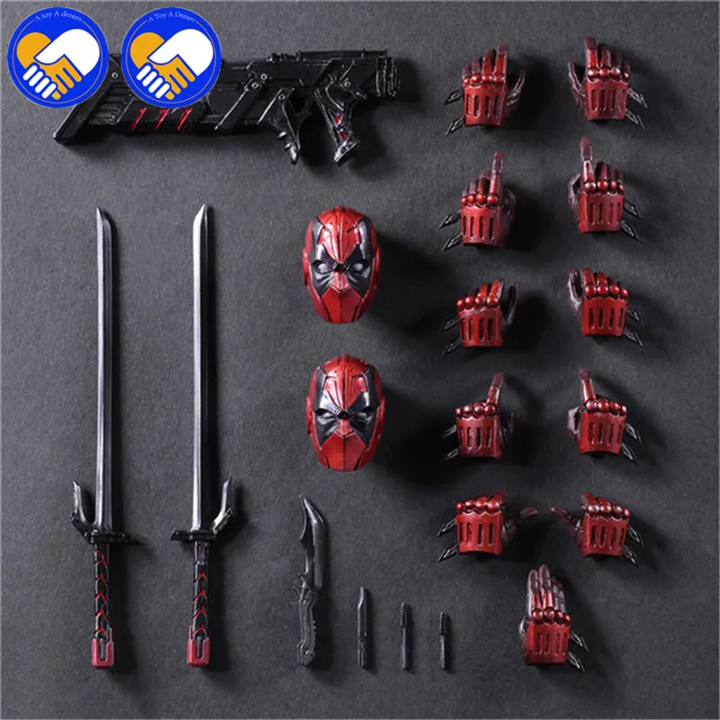 PLAY ARTS 27 см Marvels X-men Дэдпул 26 PA экшн фигурка Супергерои дэдпулы и паук мужчины