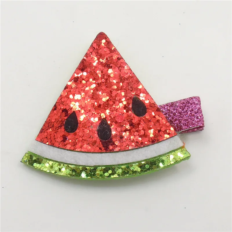 20 шт./лот блестящие металлические фруктовые заколки для волос из фетра