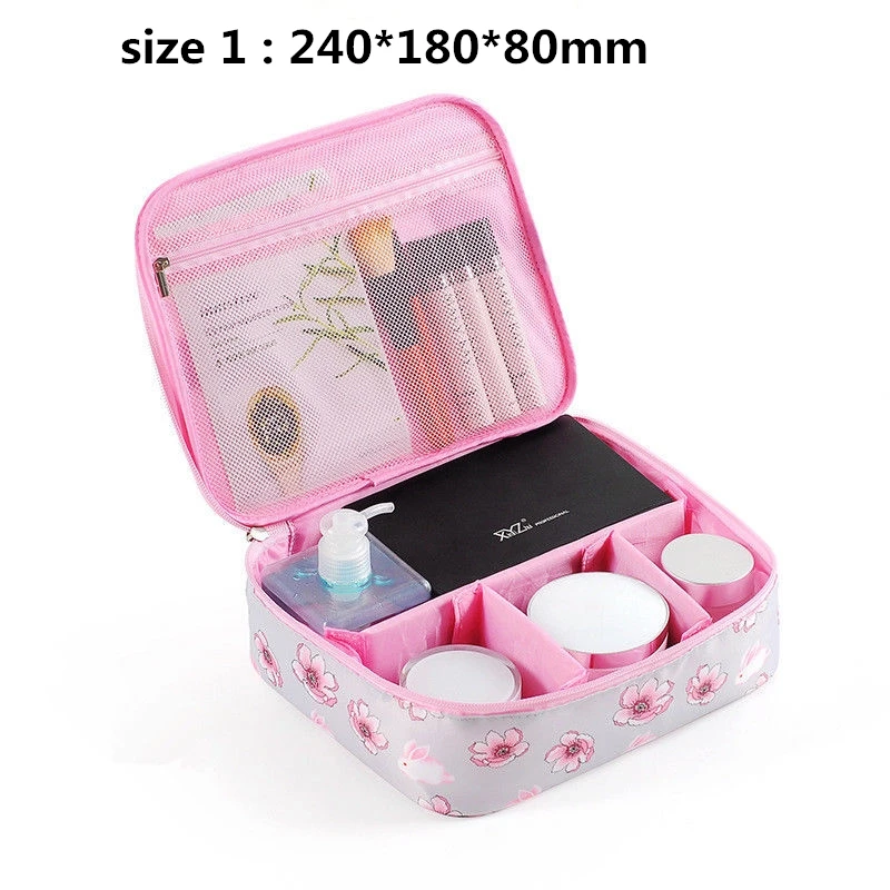 Pink size 1 Женская косметичка, моющаяся сумка на молнии, красивый чехол, сумочка для путешествий, сумка для хранения - Цвет: Pink size 1