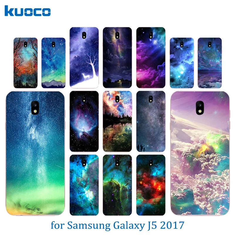 Силиконовый чехол для Samsung Galaxy J5 2017 с рисунком звездного неба задняя крышка Pro J530F