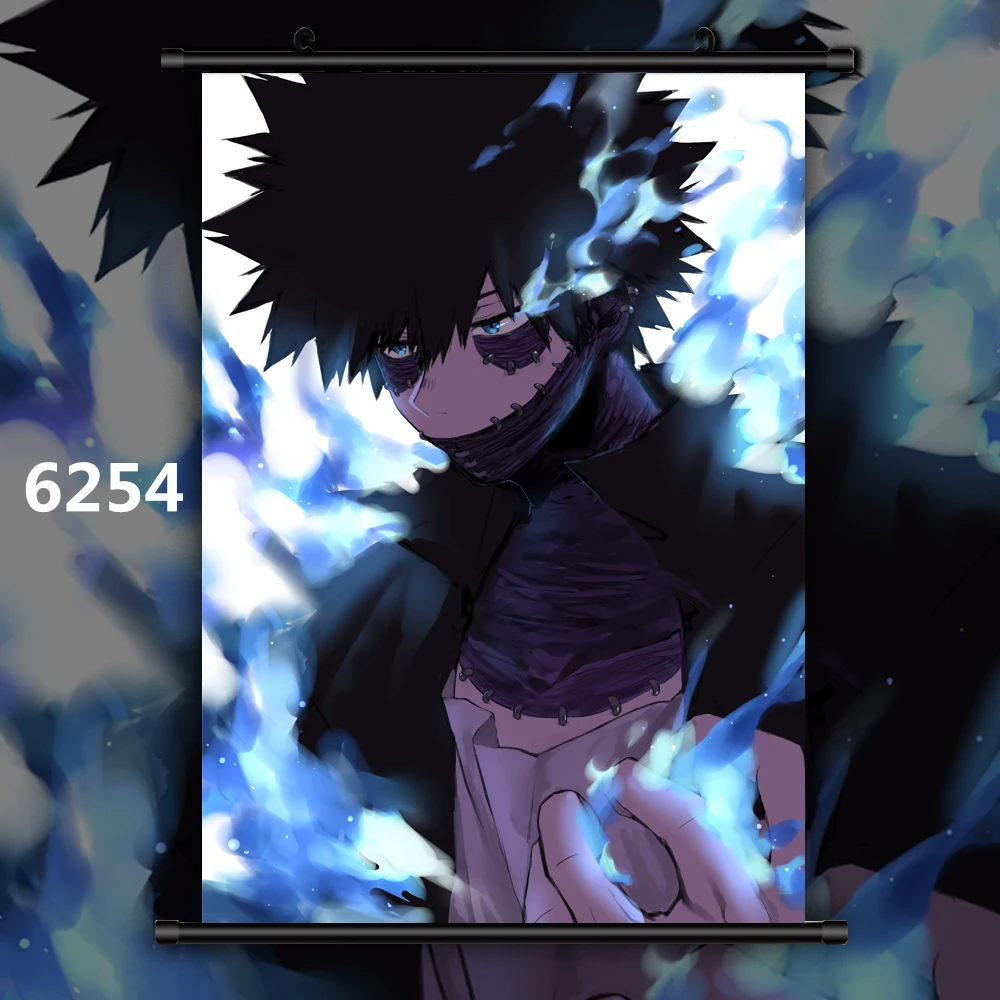 6254 Boku no My Hero Academy Midoriya Bakugou Shoto Dabi Kirishima Аниме Манга настенный плакат свиток F - Цвет: 6254