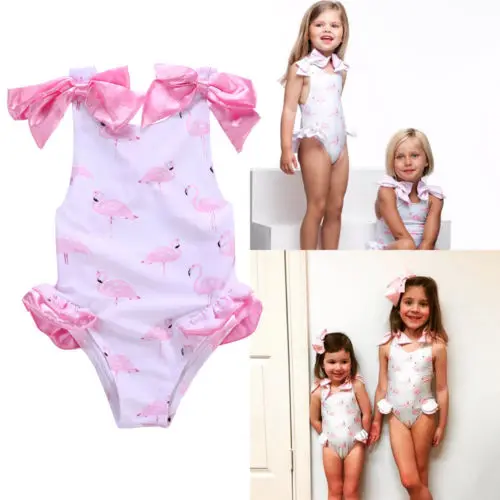 Лидер продаж летняя одежда для маленьких девочек купальник с бантиком и открытой