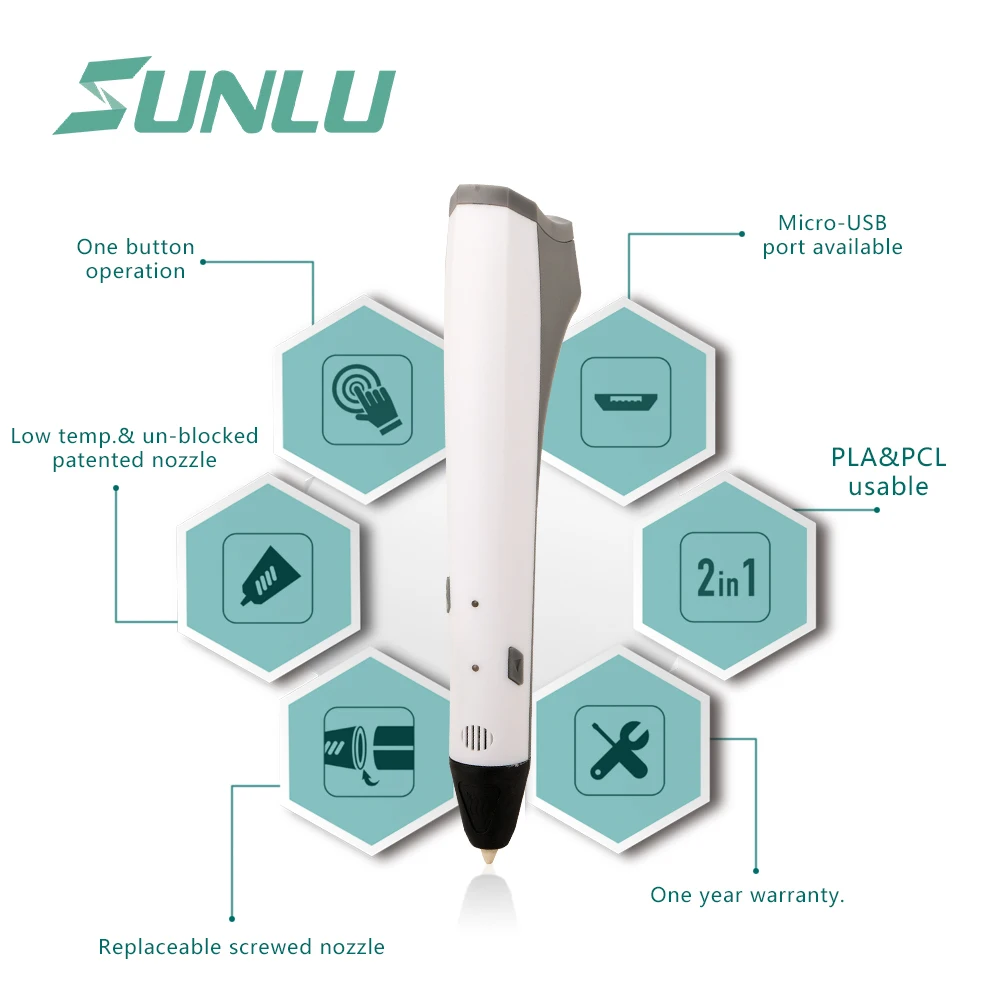 SUNLU M1 3D Ручка для печати ультра-тихая работа 3D Ручка для рисования для детей подарки дети исследуют создание гаджет