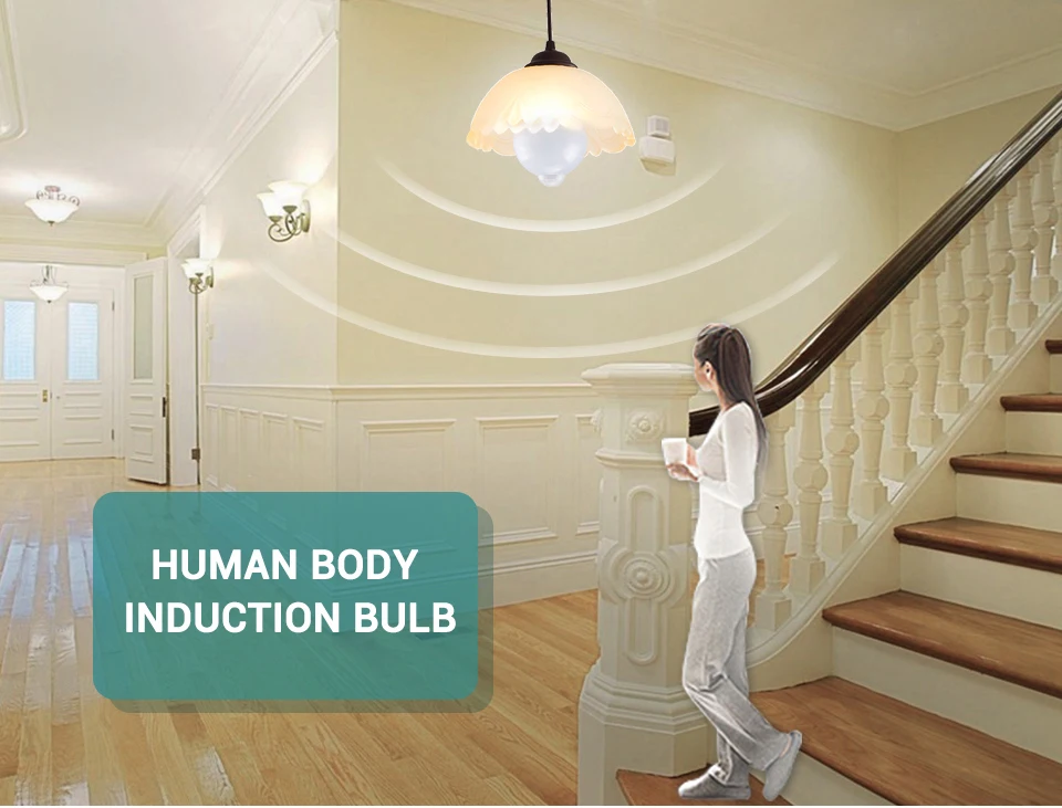 Ampoule светодиодный PIR датчик лампы E27 12 Вт 18 Вт AC 220 В 110 в сумерки до рассвета светильник дневной ночной Светильник датчик движения лампа IP42 открытый
