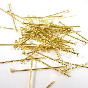 50 мм позолоченные металлические шпильки с плоской головкой Ювелирная фурнитура