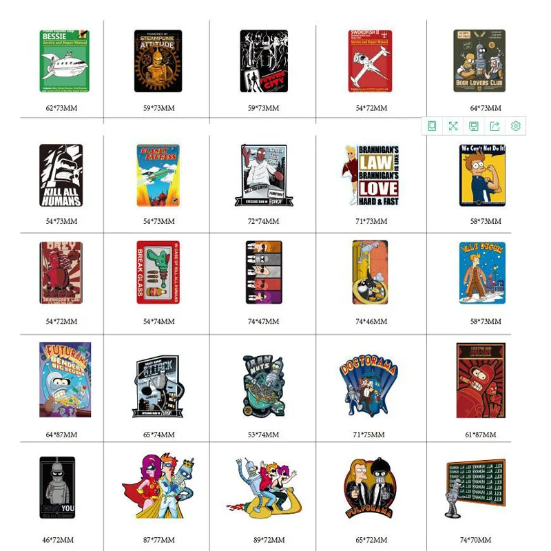 74 шт. Futurama мультфильм детские игрушки украшения Стикеры для DIY Скрапбукинг альбом багаж ноутбук телефон наклейка