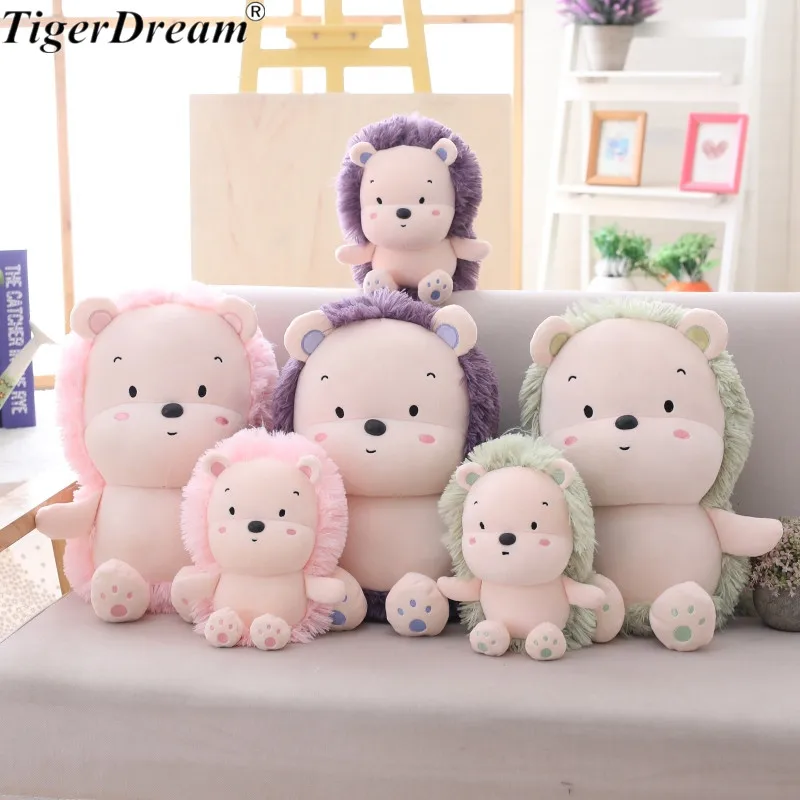 

Kawaii мягкая плюшевая игрушка ежик мультяшная мягкая игрушка милые животные куклы ПП хлопковые подушки для детей подарки на день рождения 3 размера