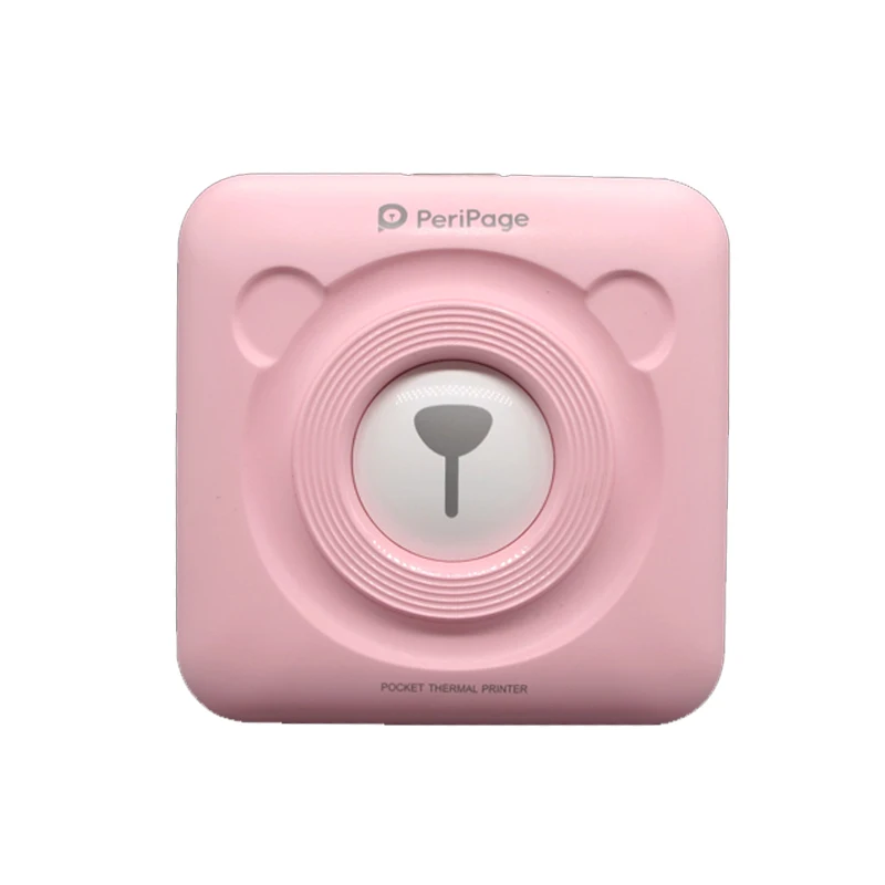 Маленький принтер, мини принтер, портативный фотопринтер для телефона - Цвет: Pink colour