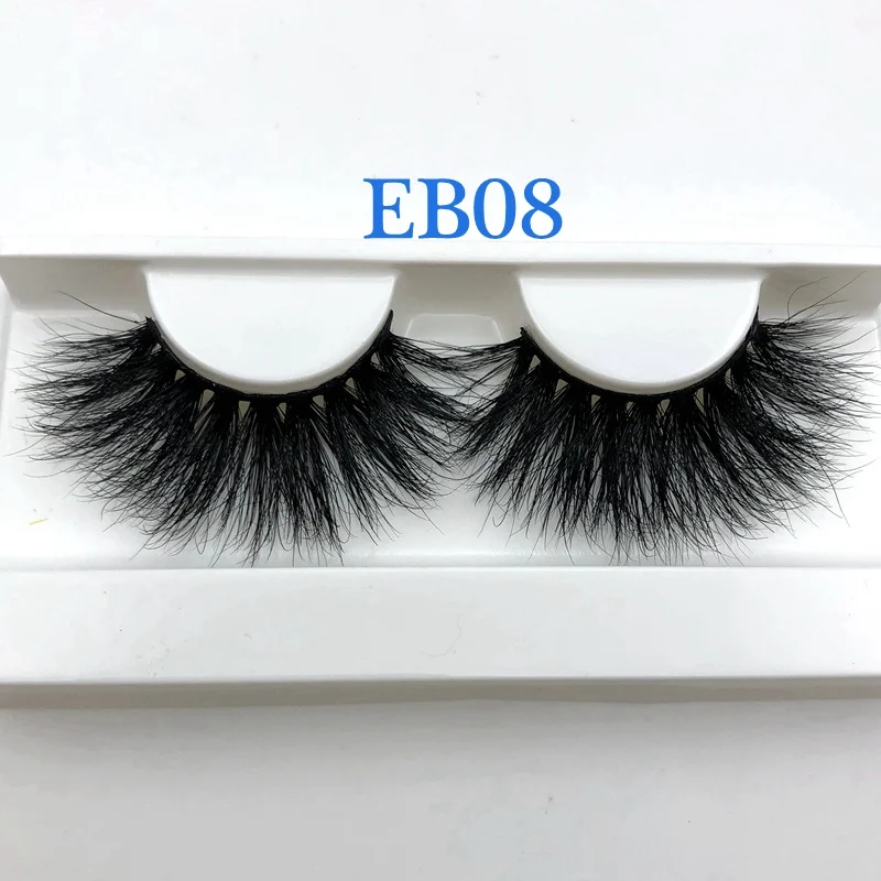 EB08 Buzzme Новое поступление 3D норковые ресницы 25 мм Экстра длинная норка полосы меха ручной работы ресницы цена - Цвет: EB08