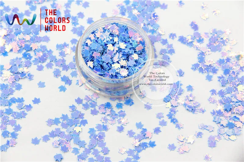 SFY04-9 Блестящие Блестки в Форме Кленового Листа 4 мм Размер блёстки для дизайна