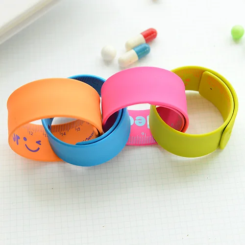 2 шт./лот конфетный цвет силиконовый материал линейки милые ученики креативные