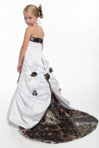 

Mossy oak camo платье для девочек с цветочным принтом и съемным шлейфом камуфляжное Длинное Пышное Платье