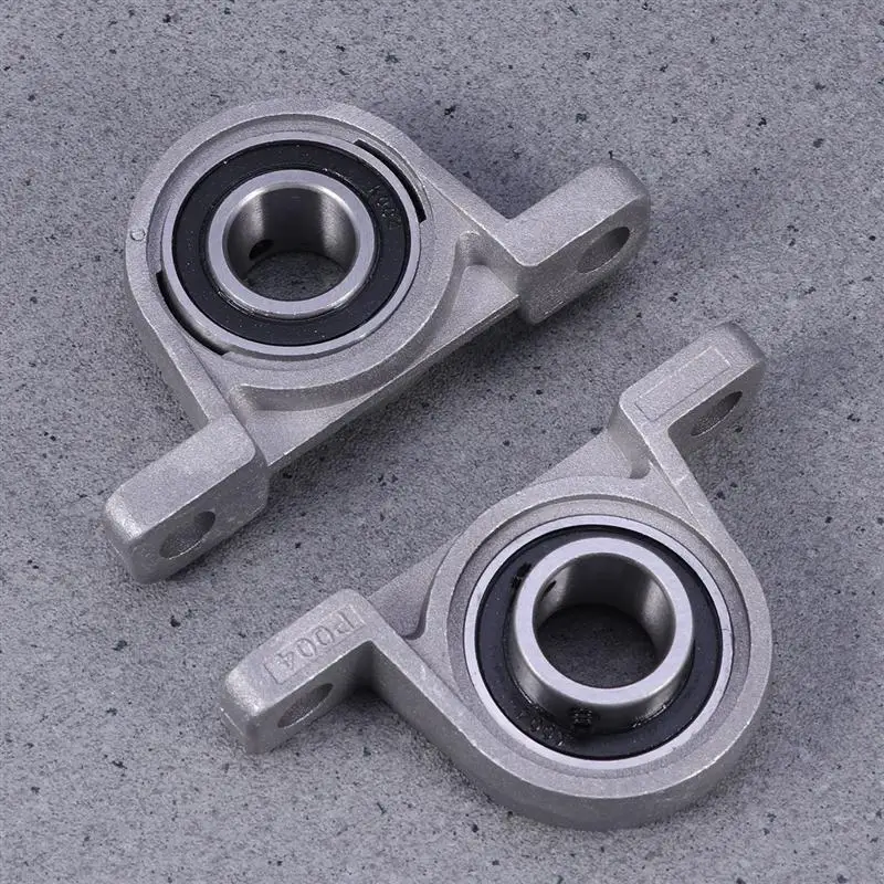 Vertical Seat Belt Bearing Pillow Block Flange 20mm Inner Diameter KP004 Zinc Alloy (Silver) | Bicycle Bearings