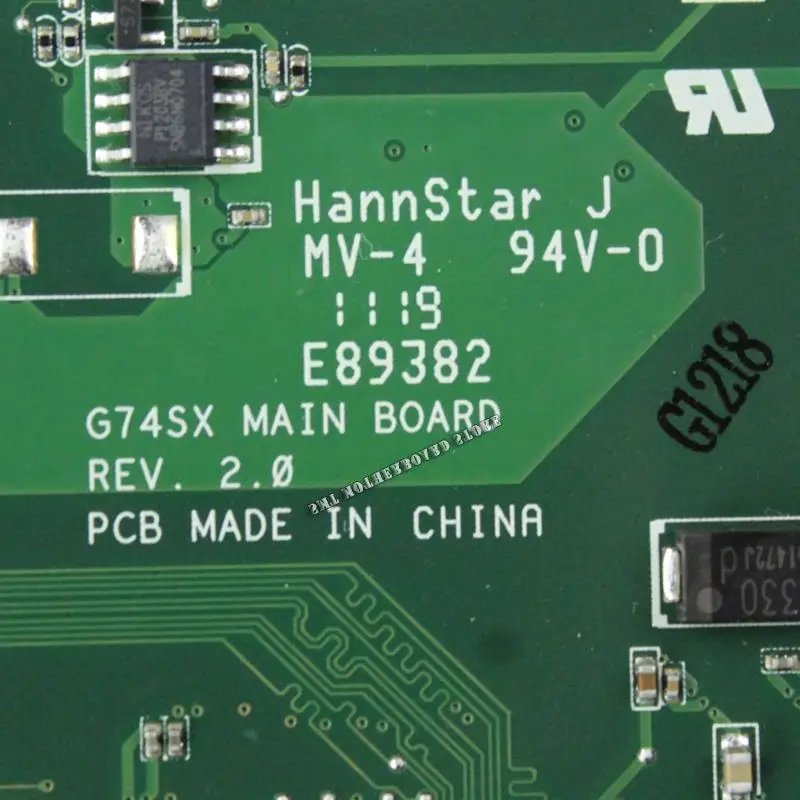 Материнская плата G74SX для ноутбука ASUS G74SX G74S, тест материнской платы ОК, HM65, GTX560M, 2 Гб, поддержка 2D дисплея, 4* слота