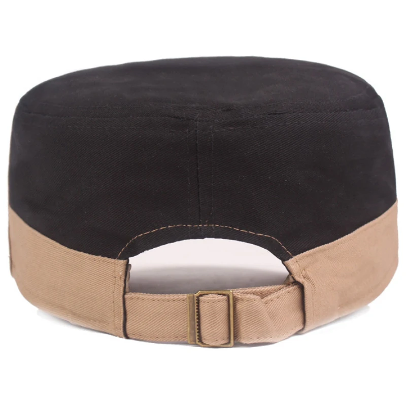 HT2467 Breathable Cotton Army Cadet Military Cap Adjustable Flat Top Spring Summer Sport Sun Hats Men Women Baseball | Аксессуары для