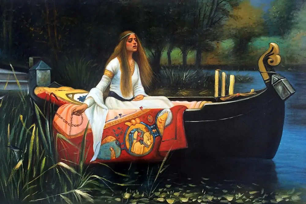 Настенное украшение картина маслом Женская леди шалота от John William Waterhouse