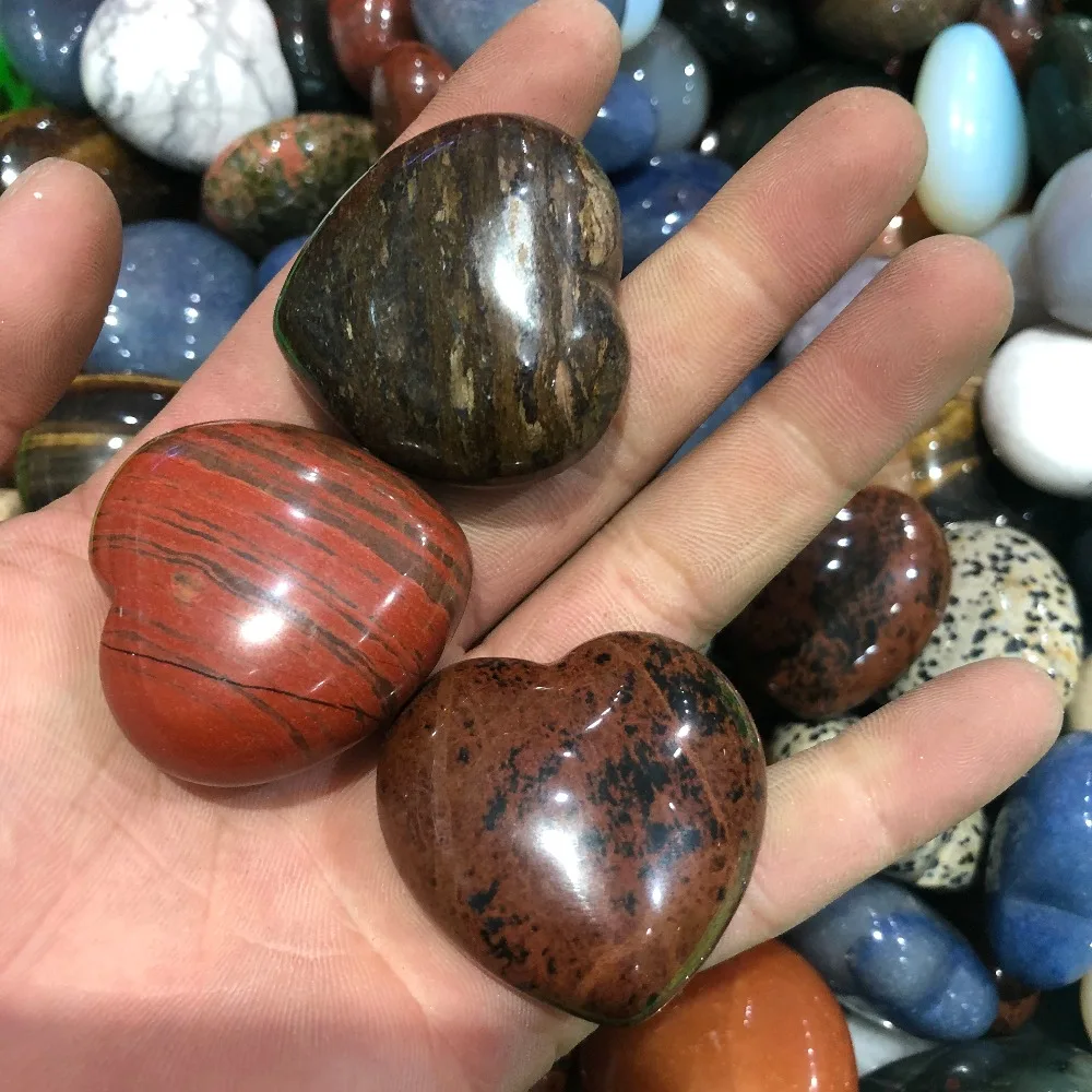 4 шт натуральный любовь Кварц сердце ручной работы резной драгоценный камень