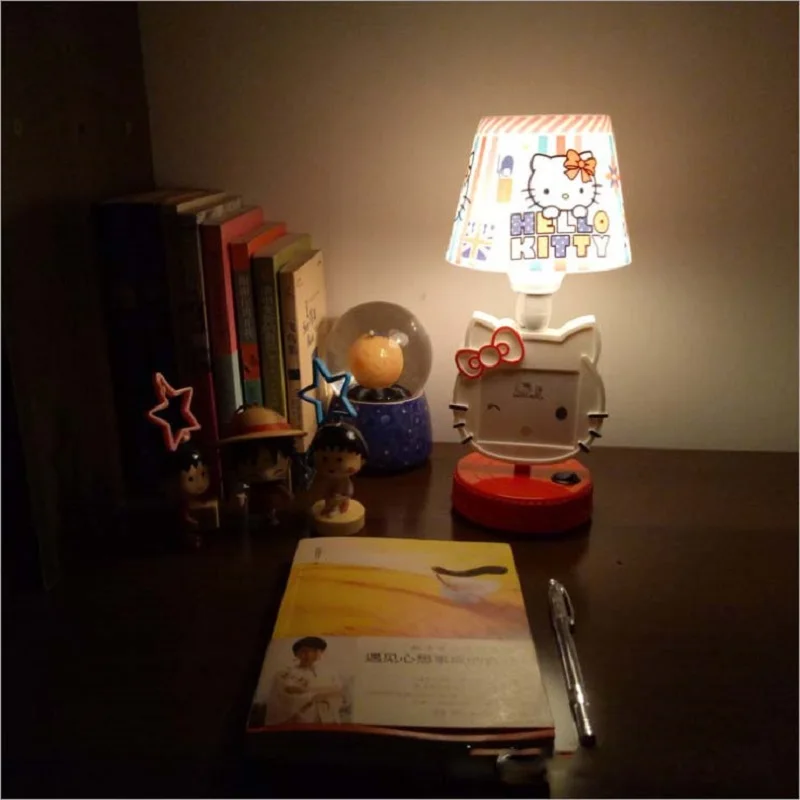 Розовые/красные светодиодные настольные лампы Hello Kitty ночные светильники