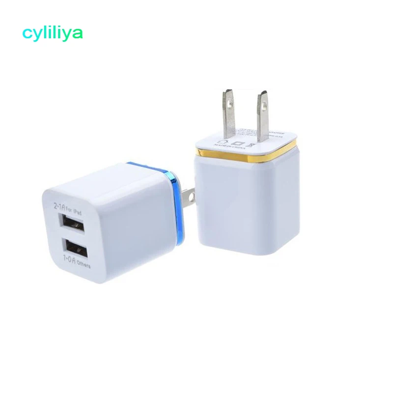 10 шт./Лот цветной адаптер питания переменного тока с 2 USB-портами | Мобильные