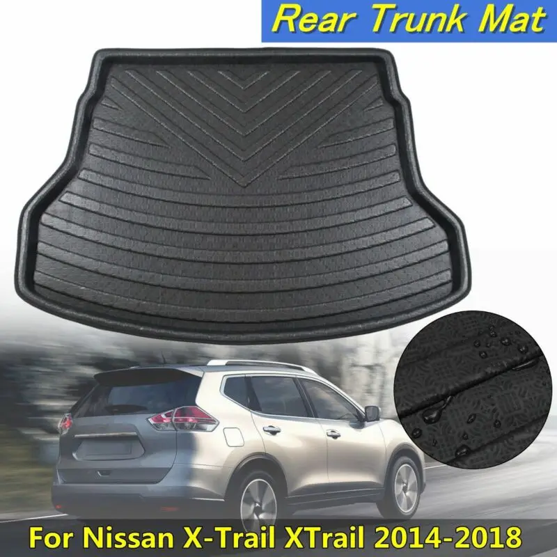 Новинка Коврик для багажника заднего Nissan X Trail XTrail 2014 2018 130x94 см черный коврик
