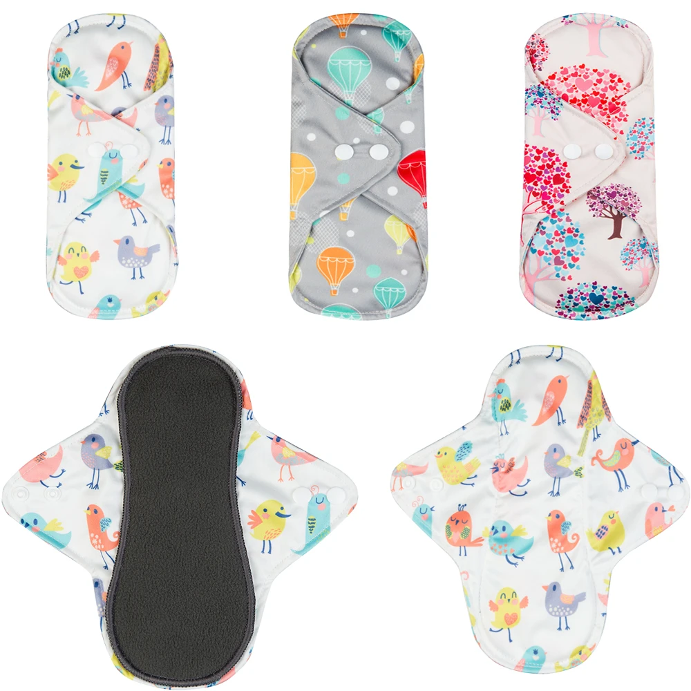 3 шт./компл. женские моющиеся менструальные прокладки многоразовые гигиенические