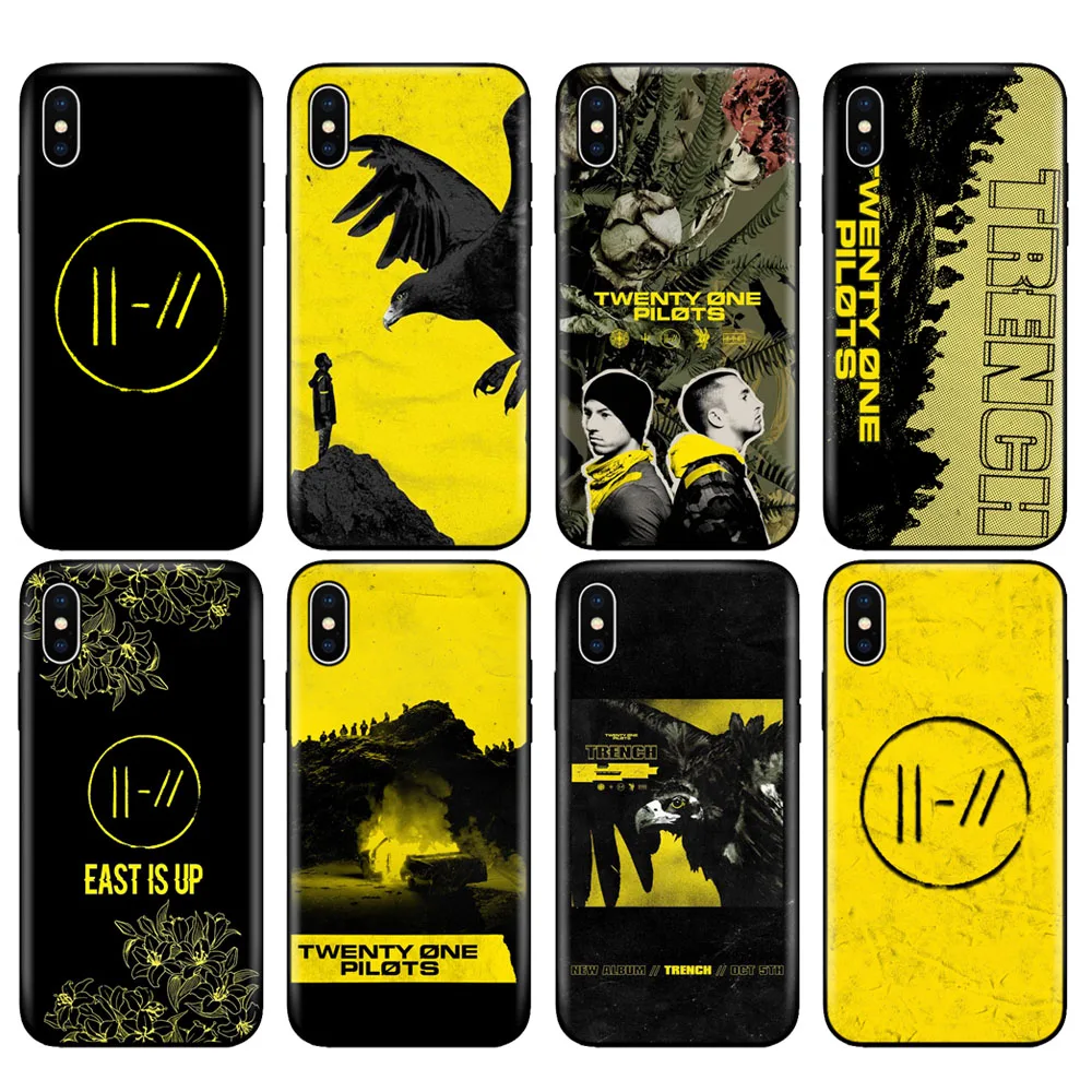 Черный чехол из ТПУ для iphone 5 5s se 6 6s 7 8 plus x 10 силиконовый XR XS 11 pro MAX Twenty One Pilots trench 21 |
