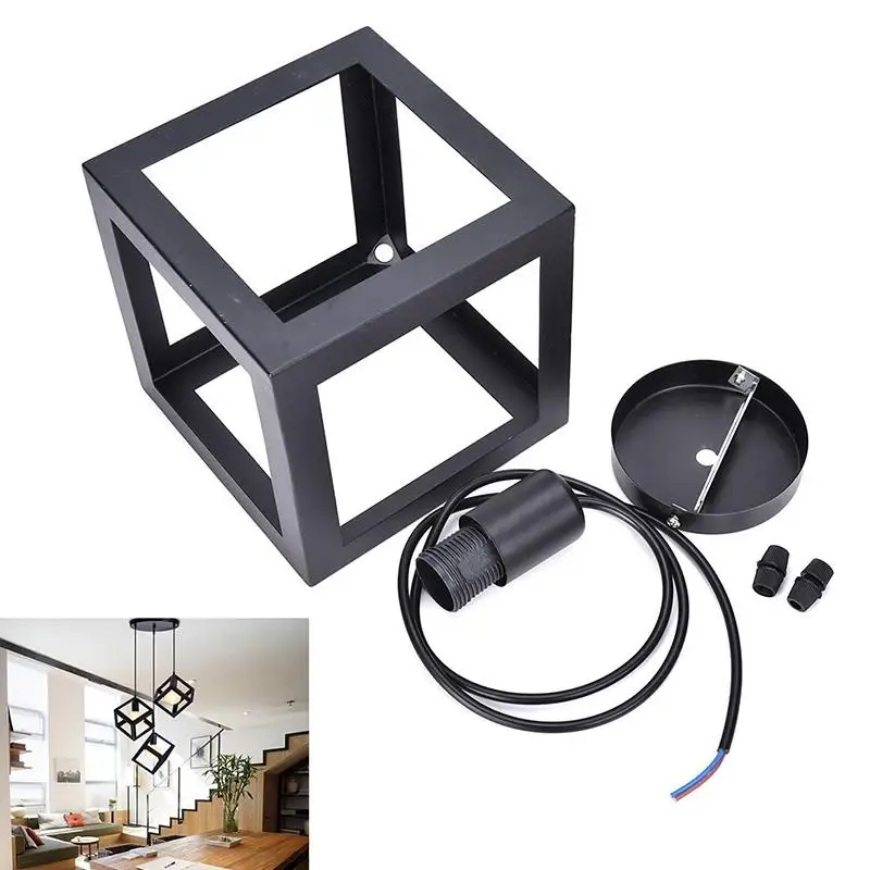 1 шт. куб В индустриальном стиле металлический подвесной светильник аксессуар