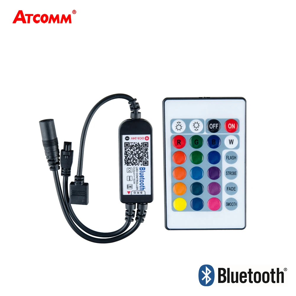 RGB Bluetooth диммер с 24 клавишным ИК пультом дистанционного управления применяются к