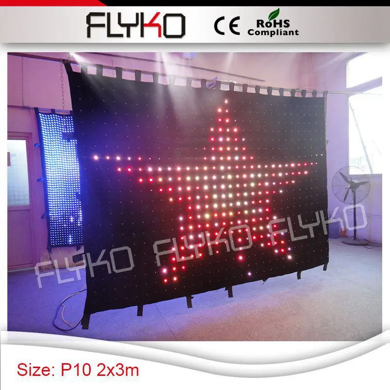 Светодиодный видео дисплей P100mm 7ft x 10ft секс видео|video wall led|led video curtainvideo led curtain |