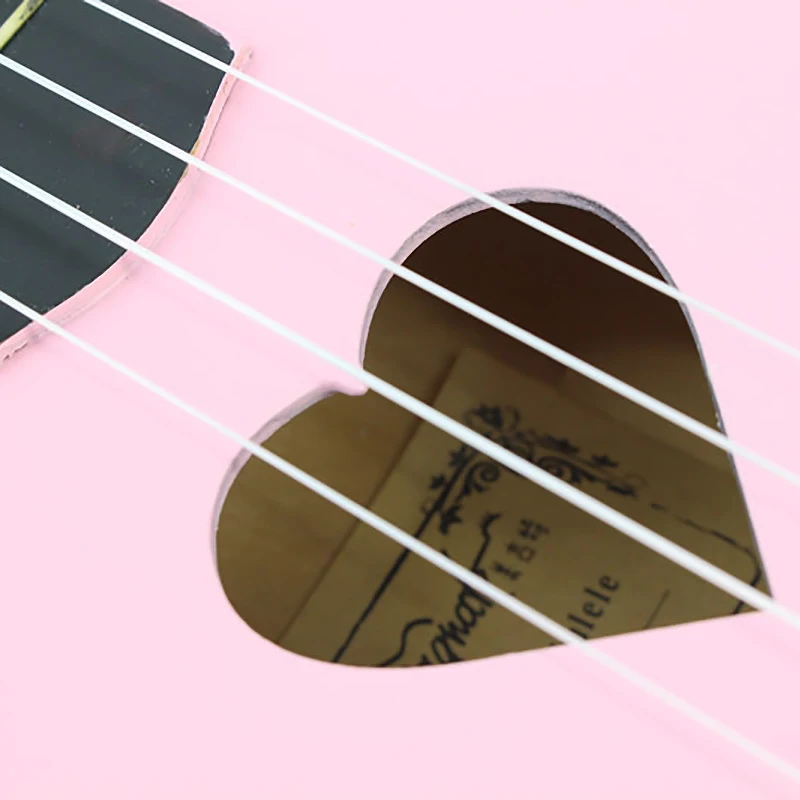 Mcool концертные Гавайские гитары укулеле, 23 дюйма, розовые Ukelele, 4 струны, Гавайские мини-гитары в форме сердца, отверстие для тона, липа, дерево, Uke