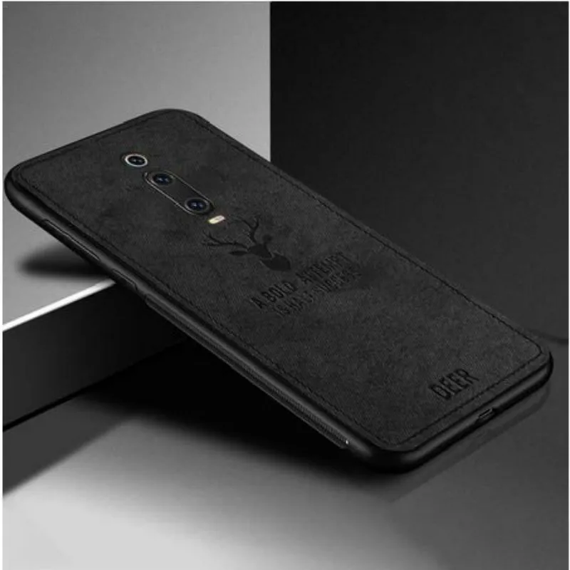 Тканевый чехол для Xiaomi mi 9T mi 9T Pro Red mi K20 Note 7 6 5 Pro 5A 4X 6A 7A 5 plus, мягкий чехол из ТПУ, силиконовый чехол - Цвет: Черный