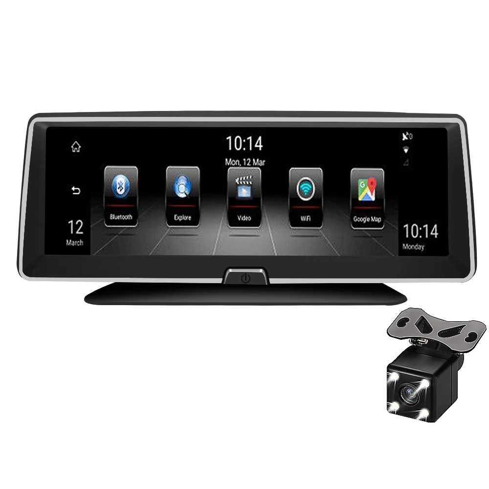 8 &quot4G Автомобильный видеорегистратор камера Android dashcam GPS навигация ADAS Full HD 1080P с