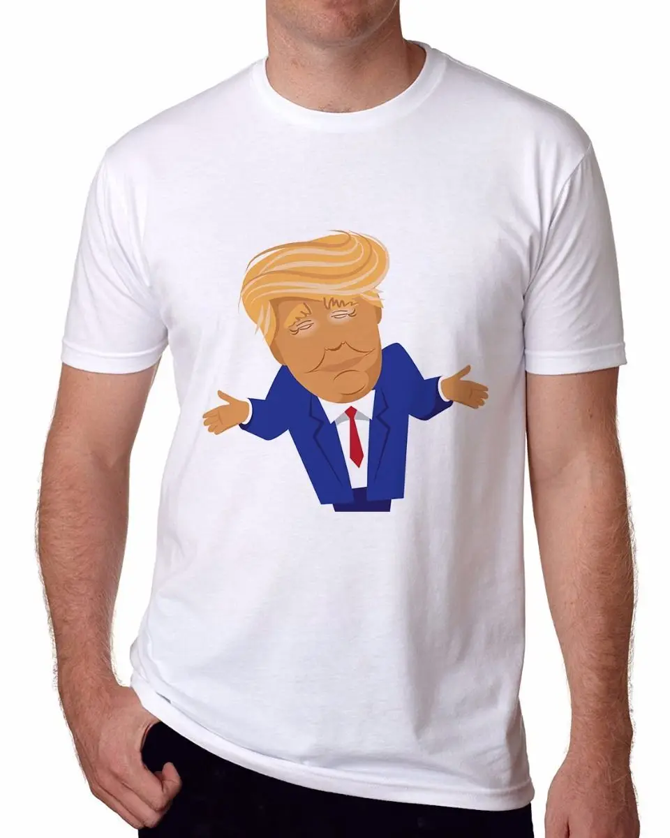 2018 новые летние рубашки печати Новый Дональд Трамп белая футболка мягкий Для