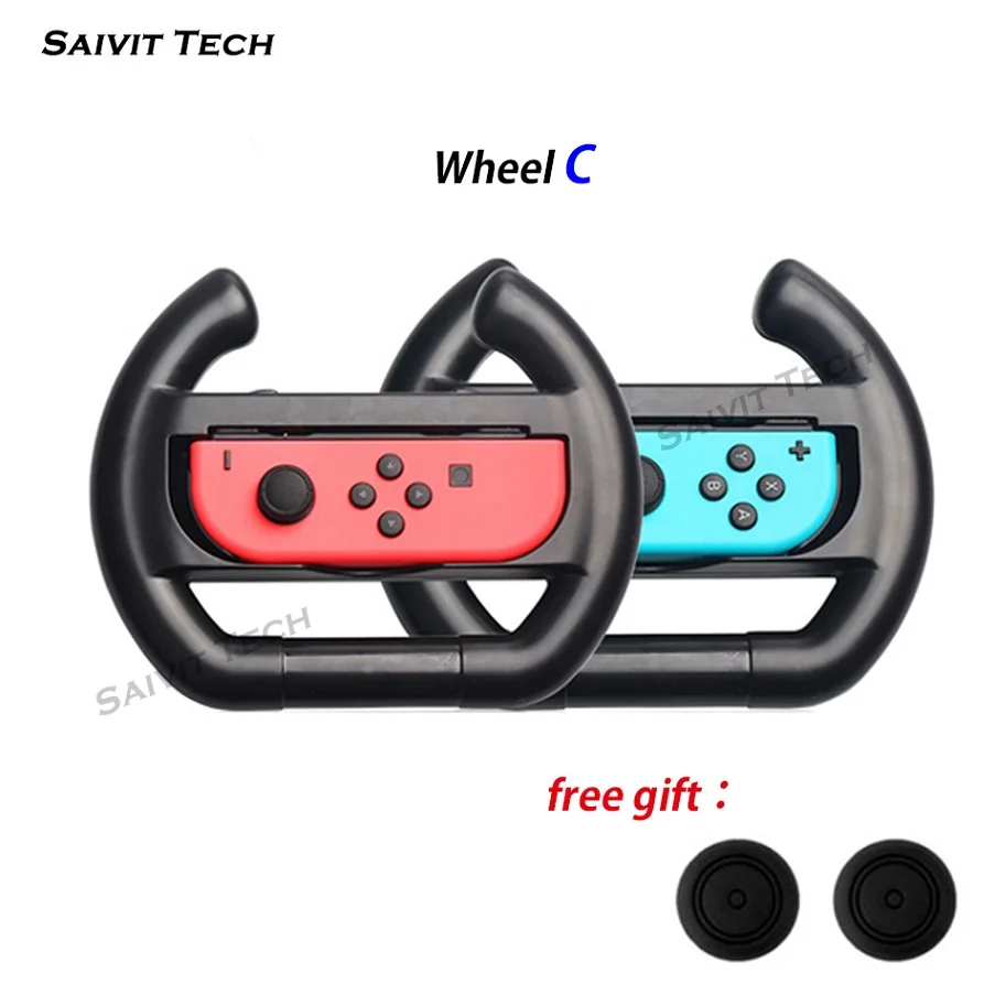 wheel C 2 шт. Nitendo переключатель руля ручка подставка держатель контроллер ручка с индикатором уровня батареи для nintendo переключатель Joy con - Цвет: wheel C