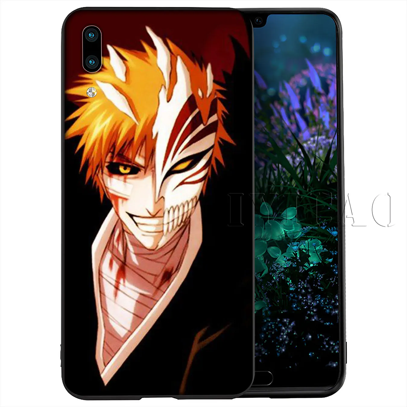 IYICAO Bleach Soft Silicone Phone Case for Huawei Y9 Y7 Y6 Prime 2019 Black Cover Honor 20 8C 8X 8 9 9X 10 Lite 7C 7X 7A Pro |