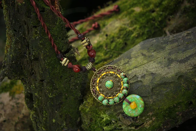 Женское ожерелье ручной работы винтажное Ювелирное Украшение с подвеской из