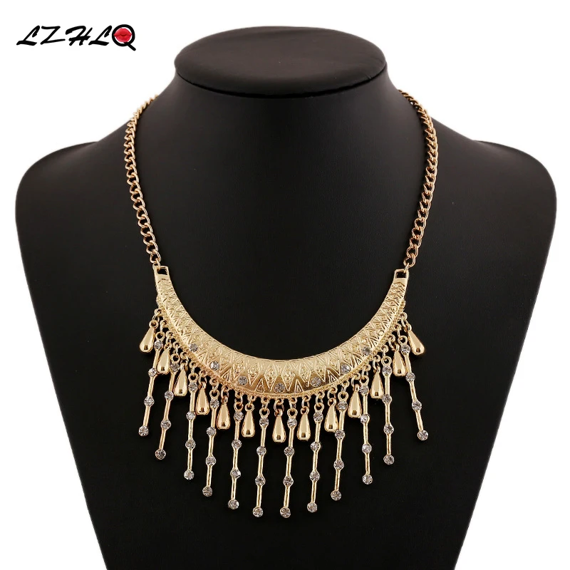 Длинное ожерелье в виде капли воды с кисточками Женская модная цепочка